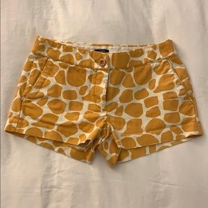 J. Crew giraffe print shorts
